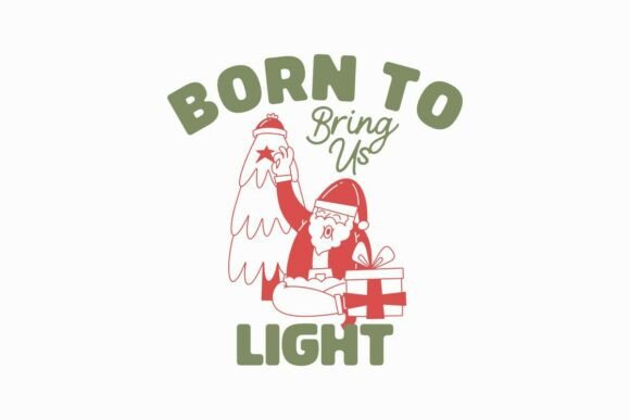 Born to Bring Us Light Jesus Christmas Graphics T‑Shirt