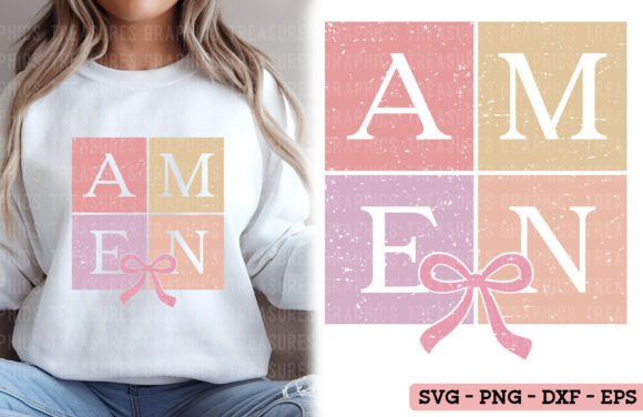 Christian Boho Easter Amen Faith Design Review