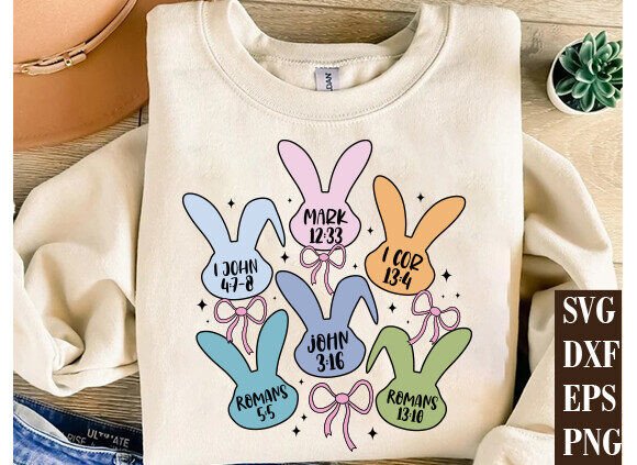 Christian Easter Bible Verse PNG: Graphics for T-Shirt Designs