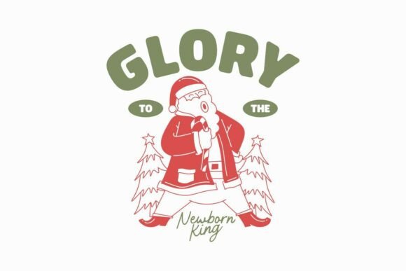 Glory to the Newborn Kings Jesus T-Shirt Designs & Graphics