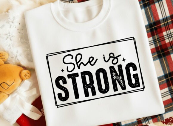 She is Strong Christian T-Shirt Graphics Freebies