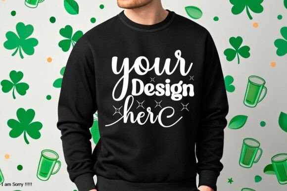 St. Patrick's Day Men T-Shirt Mockup: Graphics & Product Mockups