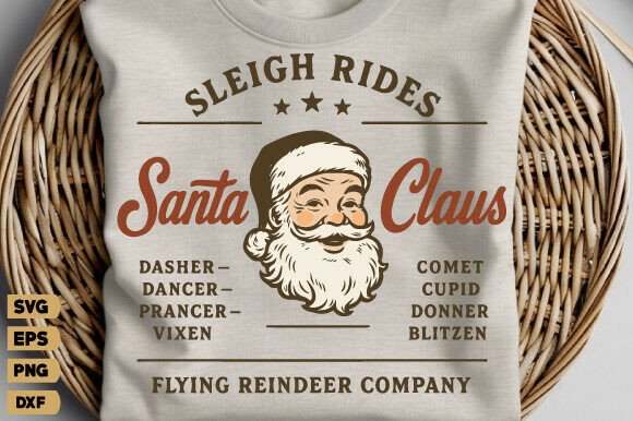 Vintage Santa Claus Png, Christmas Svg: Graphics & T-Shirt Designs